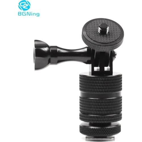 360 Rotatable 1 inch Ball Head Adapter Cold Shoe 1/4" Mount for Monitor Light Bracket Cage for GoPro 9 8 7 5 Insta360 ONE R