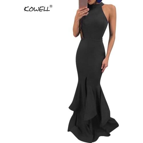 Women Sexy Dress Backless Fishtail Bodycon Sexy Nightclub Party Long Dress Vestidos 2018 Elegant Solid Slim Dresses