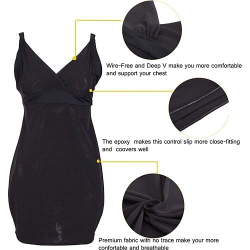 Women Full Slip Under Dress Full Body Shaper Tummy Control Shapewear Backless Lingerie Slimming Bodysuits Waist Trainer Shapers