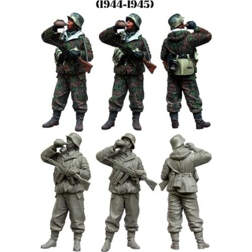1/35 Soldier drinking water. WW2 Resin kit soldiers GK Military subject matter Scene combination Uncoated No colour