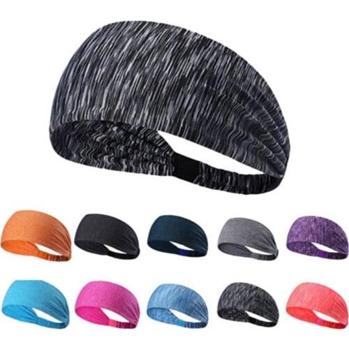 50Pcs/Lot Fashion Wide Unisex Head Warp Elastic Hair Band Sport Yoga Headband Knotted Turban