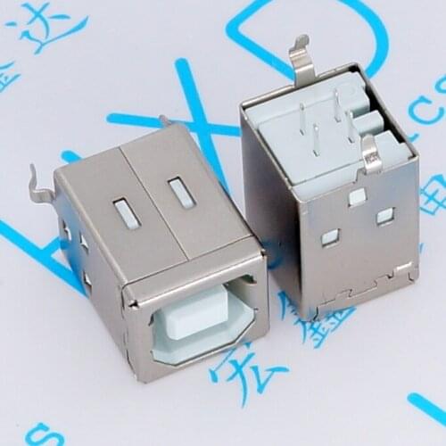 50pcs Vertical Type B side port printer female B female 180 degree vertical line D Printer Interface