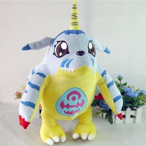 Anime Digital Monster Cosplay Plush Toys Digimon Adventure Ishida Yamato Pet Gabumon Figure Doll Filling Pillow 45cm For Gift