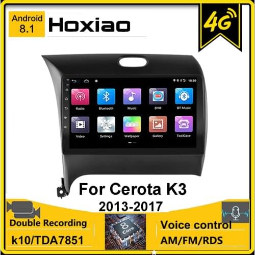 4G WiFi 2 Din Android 8.1 Car Radio For Kia K3 Cerato Forte 3 2013-2017 2014 2016 2015 Navigation GPS Multimedia Video Player