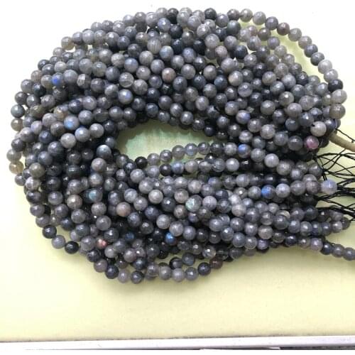 1string 15.5" Natural Labradorite Beads,Faceted Round Beads,6mm 8mm Faceted Semi Gem stone jewelry beads