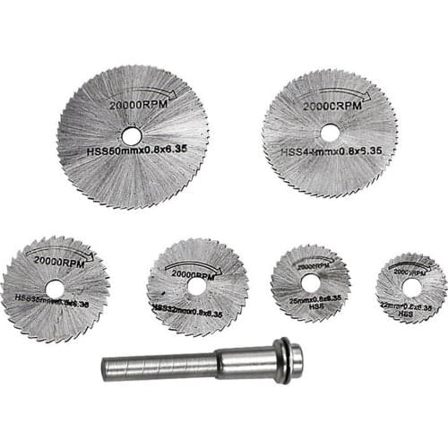 HSS Circular Saw Blade Rotary Tool For Dremel Metal Cutter Power Tool Set Wood Cutting Discs Drill Mandrel 22/25/32/35/44/50MM