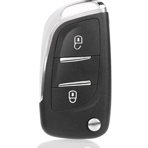 For Peugeot 107 207 307 307S 308 407 607 2BT DKT0269 Car-styling Car Key Shell 2 Button Flip Folding Remote Key Fob Case