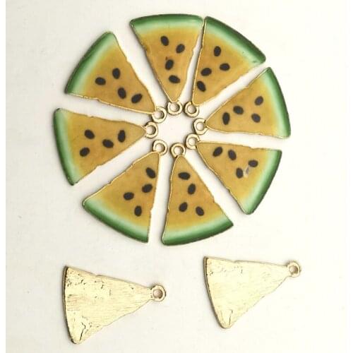 Red Strawberry Fruit Shaped Alloy Enamel Pendant Necklace Accessories Fashion Jewelry Discover Bracelet Charm 25.5x19mm