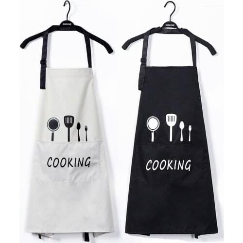 Nordic style chef apron uniform knife fork printing bakery adult rastaurant catering oil-proof kitchen work waterproof apron