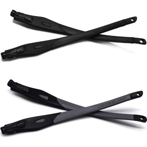 HKUCO Black/Grey Combination Replacement Glasses Legs For Crosslink Prescription Glasses Frame
