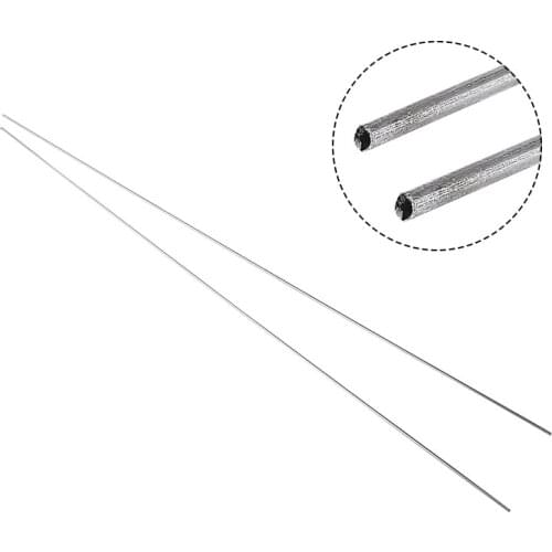 2pcs 500mm Length 304 Stainless Steel Capillary Tube 2mm OD 1.6mm ID Silver For Power Tools