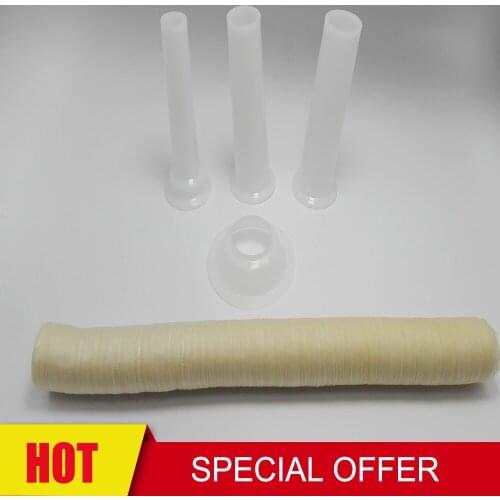Sausage Tools Meat Nozzles for Grinder Meat Filling Funnel +BBQ 14m*41mm Sausage Tube Casing for Sausage Maker Machine Inedible