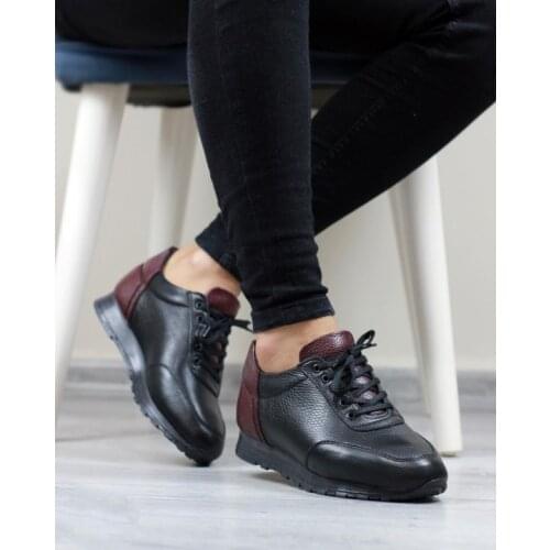 Genuine leather men sneaker shoes leather comfort genuine ultra-light new model season from turkey