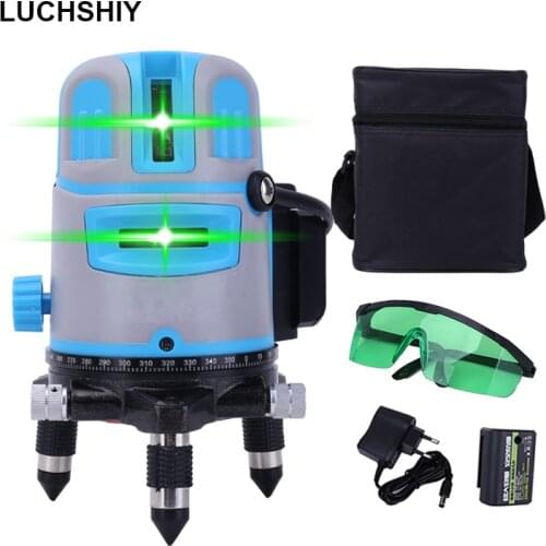 2/3/5 Lines Laser Level 360 Rotatable Self-Leveling High Precision Laser Infrared Green Light Laser Level Use Indoor/Outdoor