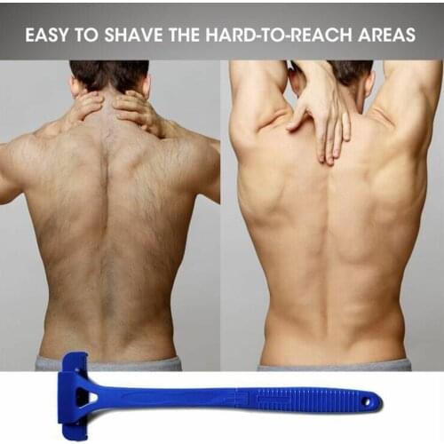 Men Safety Body Hair Razor Foldable Plastic Back Hair Razor Hair Removal Tool Whole Body Leg Hair Razor Trimer