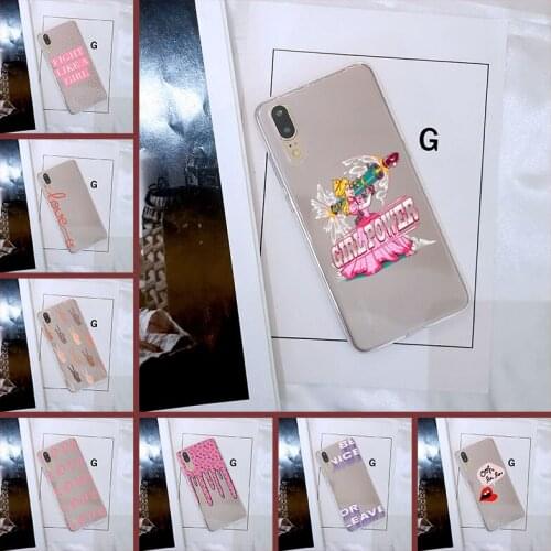 Soft Phone Case Silicone For Huawei P9 Lite Mini P10 P Smart Plus P20 Pro P10 P20 P8 P9 Lite 2017 Love Girl Pink Back Cover