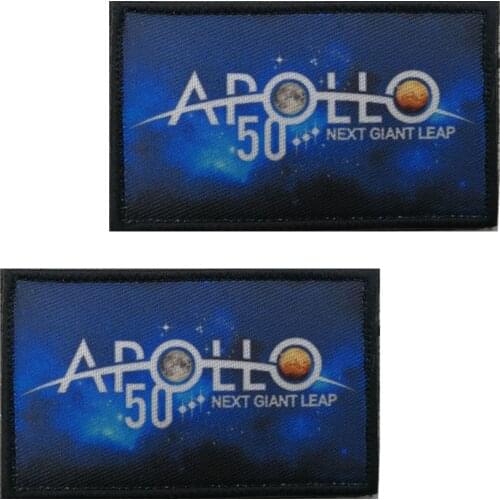 Apollo Embroidery Patch Badges Emblem Military Army Accessory Cloth Fabric Hook Loop DIY Patches for Clothing Patch Militari