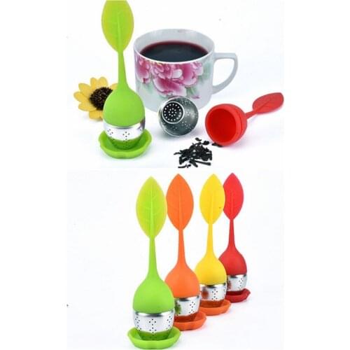 Stainless Steel Tea Ball Leaf Tea Strainer Reusable Mesh Tea Filtrat Herbal Spice Filter Silicone Infuser Kitchen Accessories