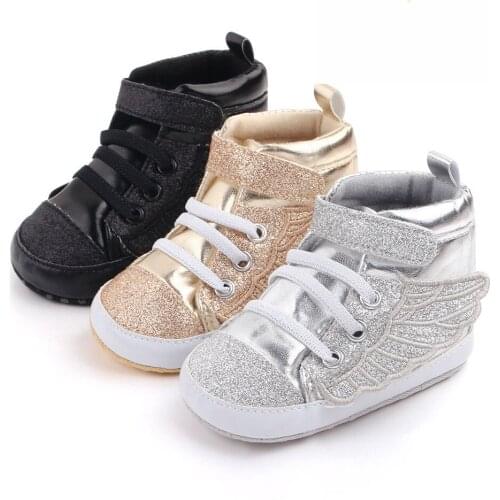 High soles baby girl shoes the wings shoes Newborn First Walkers 0-18 Months BS29