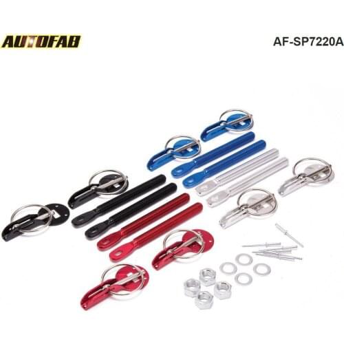 Fit ALL Racing Speed aluminum Alloy Silver Bonnet Hood Pin Lock Kit Down Hood Lock Pins For Honda civic 1992 AF-SP7220A