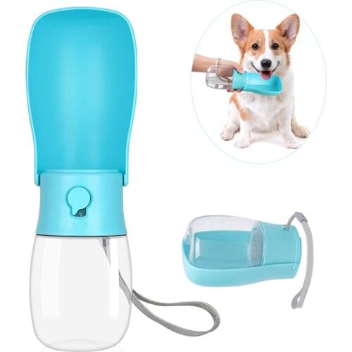 Portable Pet Dog Water Bottle Drinking Bowls For Small Large Dogs Outdoor Feeding Water Dispenser Activated Carbon Filter Bowl