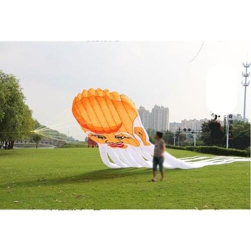 Christmas Santa Claus 26 meters white beard octopus large kite cerf volant single line kites windsock inflatable soft kite bar