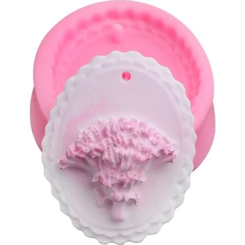 Carnation Flower Silicone Mold 3D Pendant Soap Cake Decorating Molds Candy Chocolate Molds Fondant Cake Tool Plaster Clay Crafts