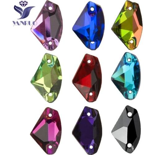 YANRUO 3256 Galactic AAAAA Glass Sew On Rhinestones Crystal Stones For Wedding Dress Sew On Crystals Applique Clothes