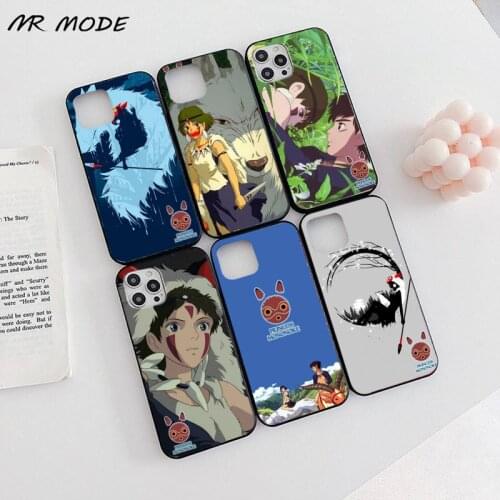 Studio Ghibli Princess Mononoke Phone Case for iPhone 11 12 pro XS MAX 8 7 6 6S Plus X 5S SE 2020 XR Soft silicone Cover Shell
