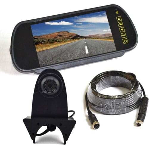 Vardsafe VS807K | Reverse Parking Backup camera + 7" Clip-on Rear View Mirror Monitor for Sprinter Van / VW Crafter