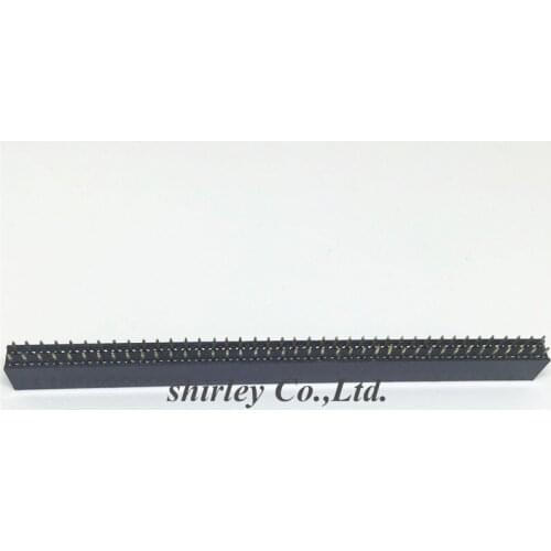 10PCS 2X40 PIN Double row Straight FEMALE PIN HEADER 2.54MM PITCH Strip Connector Socket 2*40 40p 40PIN 40 PIN PCB