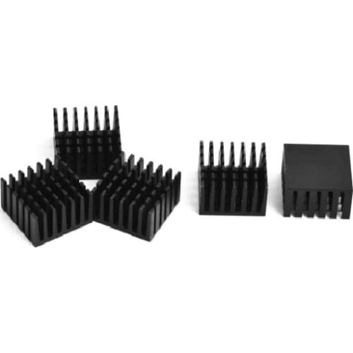 Hot-Aluminium Heat Diffuse Cooling Fin Heatsink 25mm x 25mm x 15mm 10 Pcs Black
