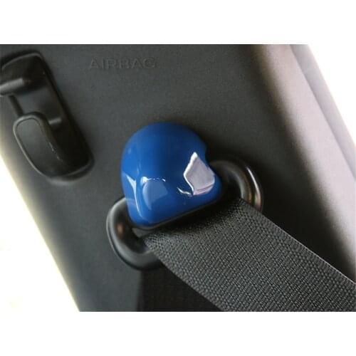 2pcs ABS Safety Belt Cover Trim for Ford Mustang for Ford Mustang 2015+ Stylish Decal Car Stickers Brand New Interior Decoration