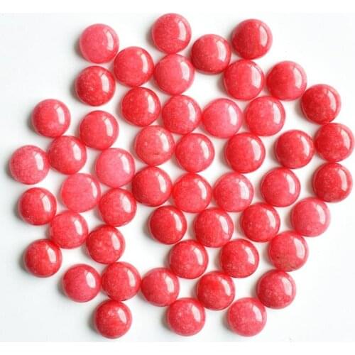 2020 fashion high quality red stone round cab cabochon no hole beads for jewelry making 10mm wholesale 50pcs/lot free shipping