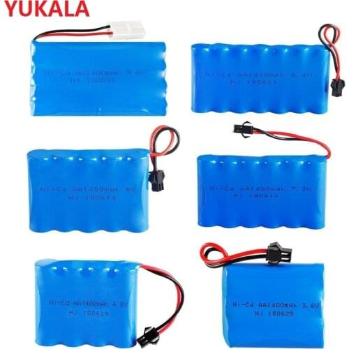 3.6v 4.8v 6v 7.2v 8.4v 9.6v 1400mah AA NI-MH H Battery Electric toys Remote car ship robot rechargeable