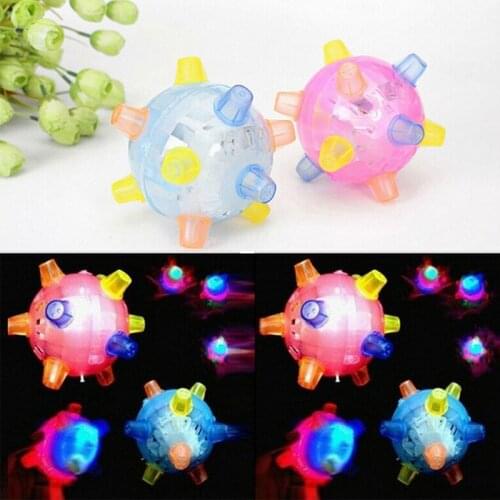 3-Jumping Activation Ball LED Light Up Music Flashing Bouncing Vibrating Ball Toys Pet Dog Chew Electric Toys Dancing Ball Gift