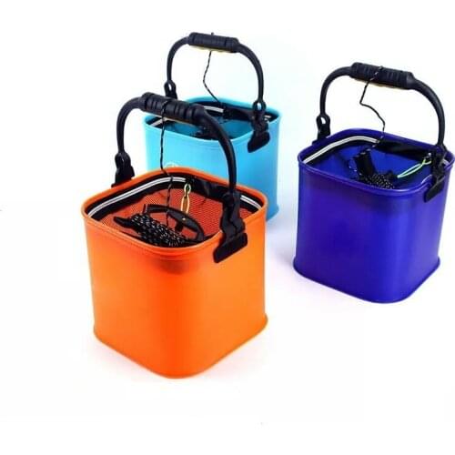 5L/10L Thickened Eva Multi-purpose Folding Fishing Bucket with Handle and Rope Water Box Car Wash buckets fishing boxes supplies