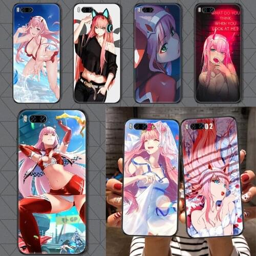 Anime Darling in the Franxx 02 Phone case For Xiaomi Mi Max Note 3 A2 A3 8 9 9T 10 Lite Pro Ultra black silicone shell pretty