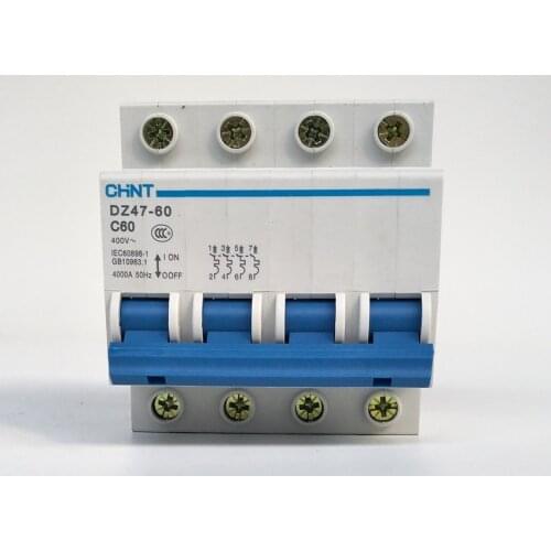 CHINT C45N Mini Circuit Breaker DZ47-60 4P C60A 400V MCB