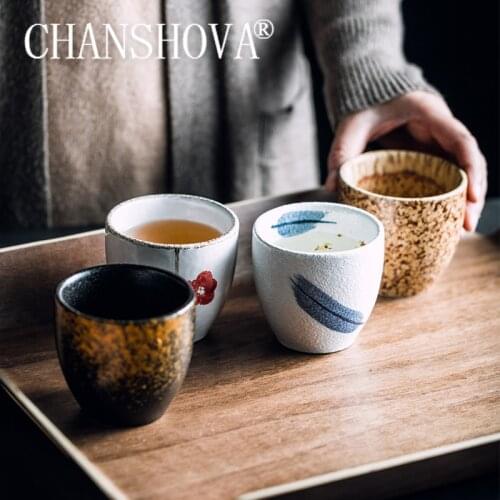 CHANSHOVA 150ml retro style Personality brief Ceramic teacup China porcelain small ceramic cups coffee mug H691