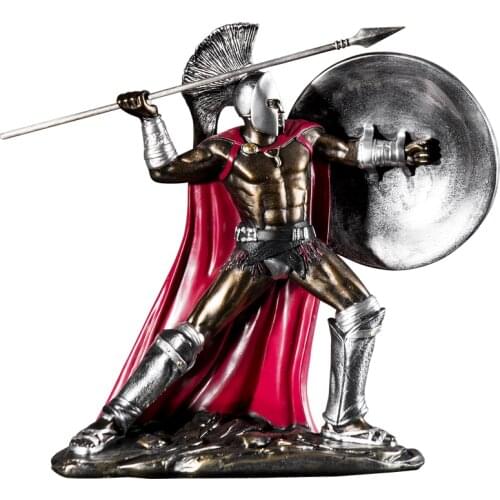 CREATIVE SPARTAN SCULPTURE MODEL EUROPEAN CREATIVE WINE CABINET DECORATION CRAFTS SCULPTURE ACCESSORIES MURALS CRAFTS ORNAMENTS