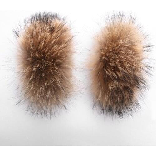 LaVelache 100% Real Fur Cuffs Big Natural Raccoon Fur Fox Fur 2020 Winter New Fashion