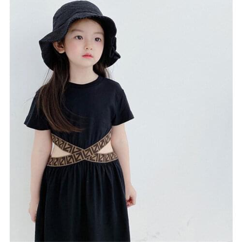 Black Colour Kids Dress for Girls Summer Clothing 2021 New Baby Princess Dresses Clothes 3 To10 Year