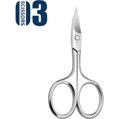 Stainless Steel Small Nail Tools Round/Pointed Eyebrow Nose Hair Scissor Cut Manicure Facial Trimming Tweezer Makeup Beauty Tool