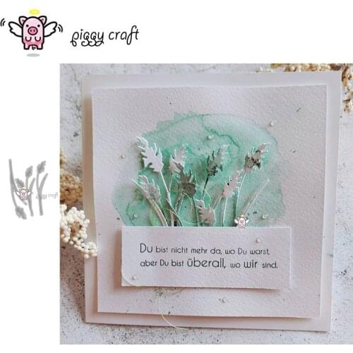 Piggy Craft metal cutting dies cut die mold Leaf strips Scrapbook paper craft knife mould blade punch stencils dies