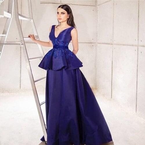 In Fashion A Line Prom Dress 2022 Blue Long Evening Party Gown Sleeveless Lace Applique Layers Woman Formal Wear Custom Made