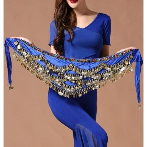 Fashion Coins Beads Belt Belly Dance Waist Chain Hip Scarf Belly Dance Belt Dancewear