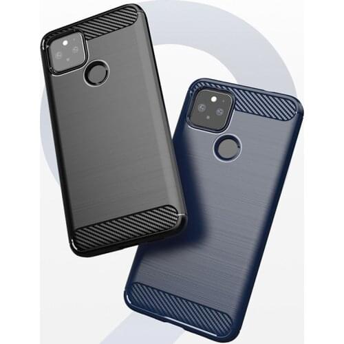 Soft Silicone Case for Google Pixel 5 XL 4 2 3 3A XL 4A Cover Case for Pixel 5XL 4XL 3AXL 3XL 2XL 5 3A 4 3 2 XL Carbon TPU Capas