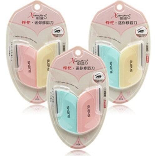 New 2 Pieces Set of Mini Rhombus Eyebrow Trimmer Sharp Safety Razor for Beginner E402