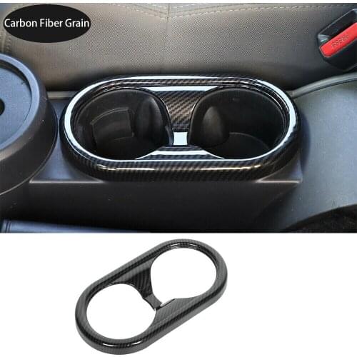 Carbon Fiber Front Water Cup Holder Panel Cover Trim For 07-10 for Jeep Wrangler JK